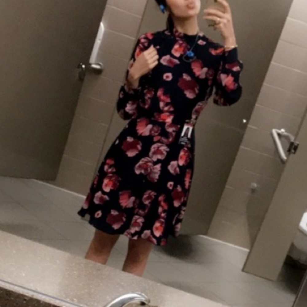 Fall floral design Banana Republic Dress